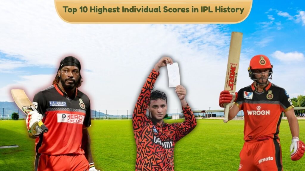 Top 10 Highest Individual Scores in IPL History