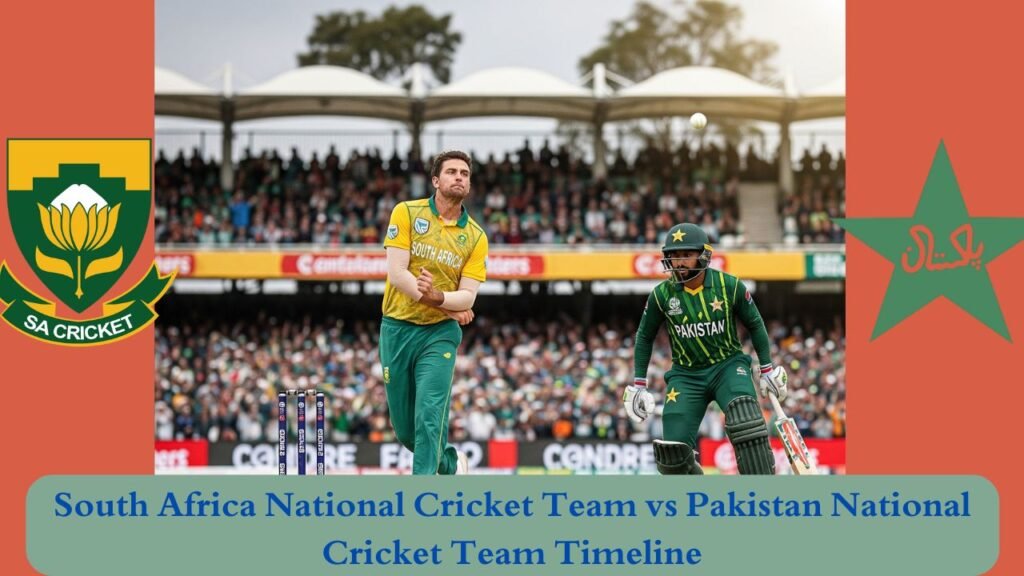 South Africa National Cricket Team vs Pakistan National Cricket Team Timeline