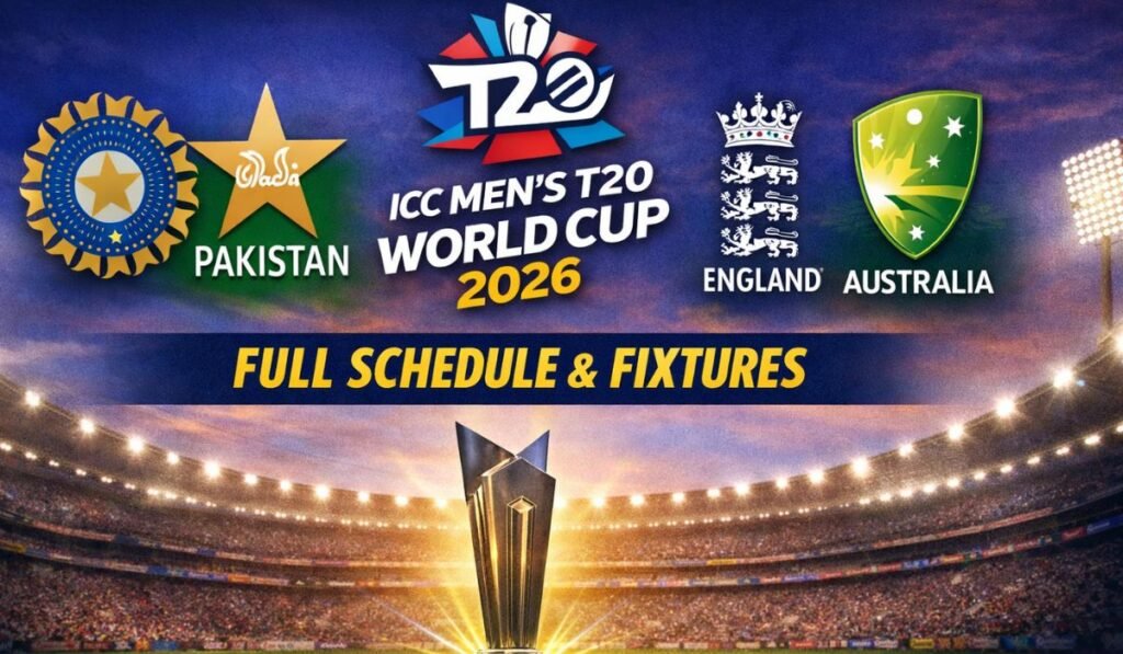 ICC Men's T20 World Cup Schedule 2026 with Match Dates, Teams